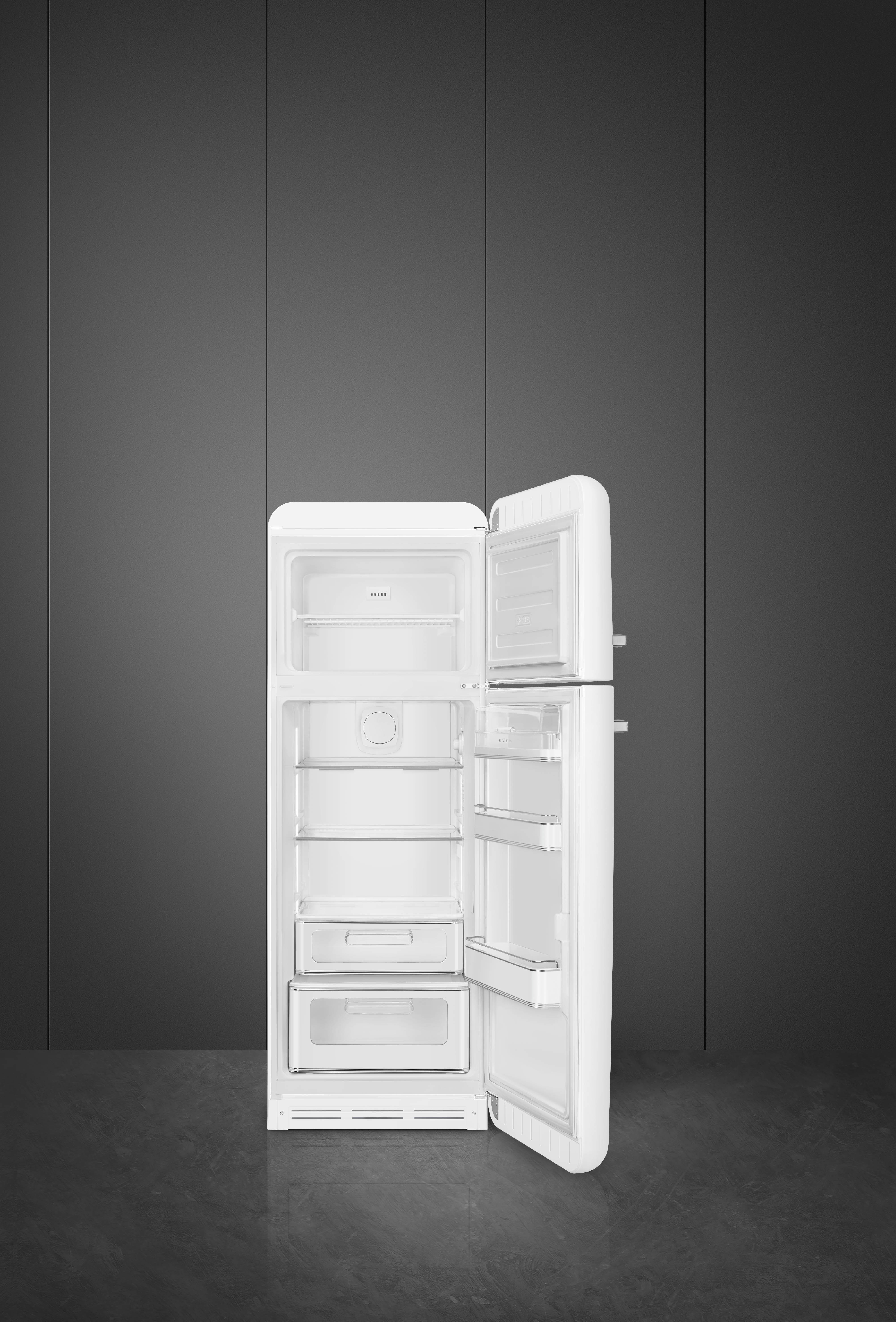 50's Style, Kühlschrank , 2-türig, 60 cm, Weiß, Rechtsanschlag
