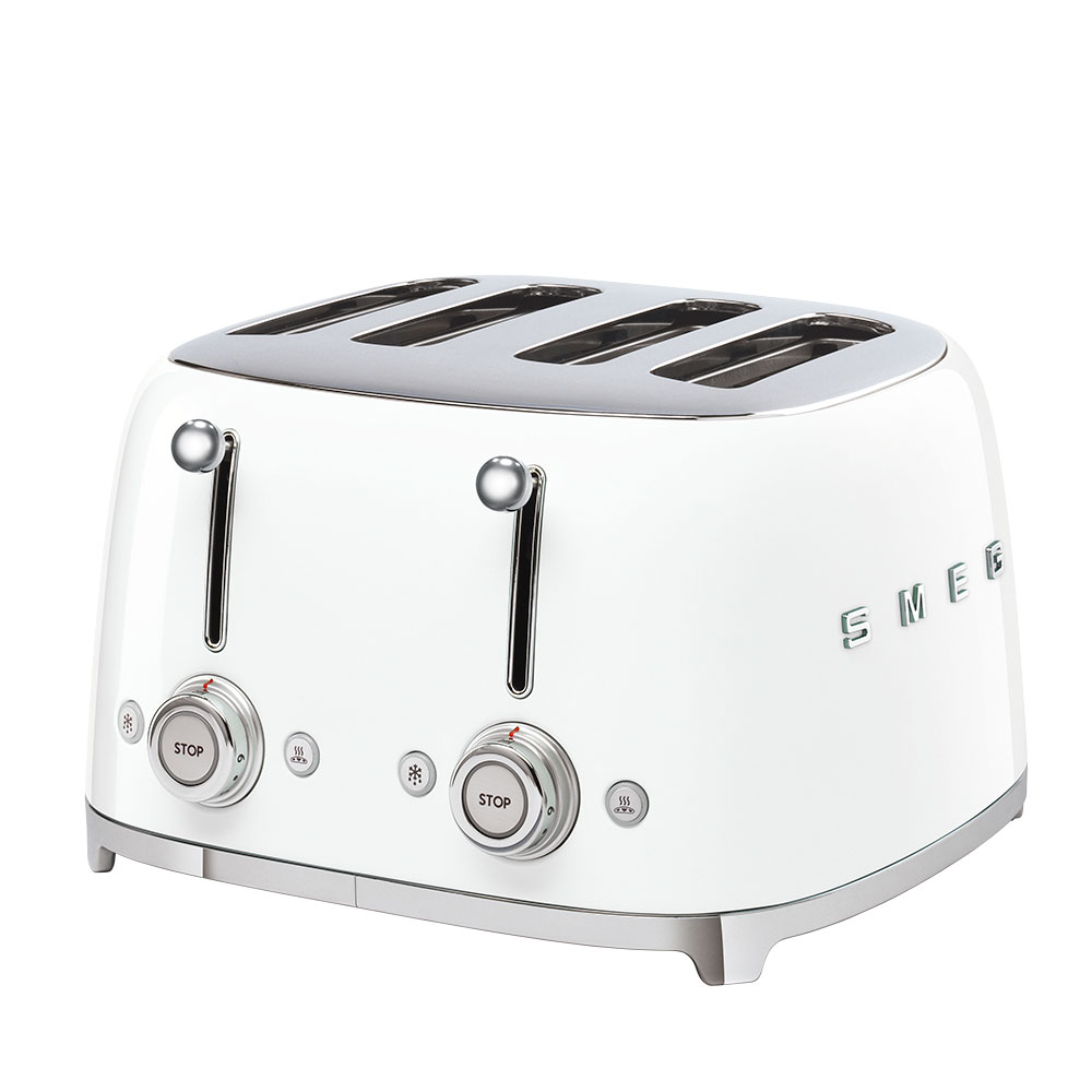50's Retro Style, Toaster, 4 Scheiben, WeiÃŸ