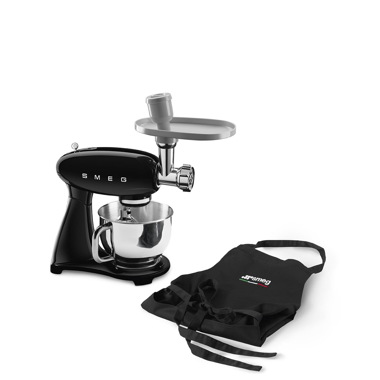 50'S Retro Style, Küchenmaschine mit 4,8 L Edelstahlschüssel, Full Colour Schwarz