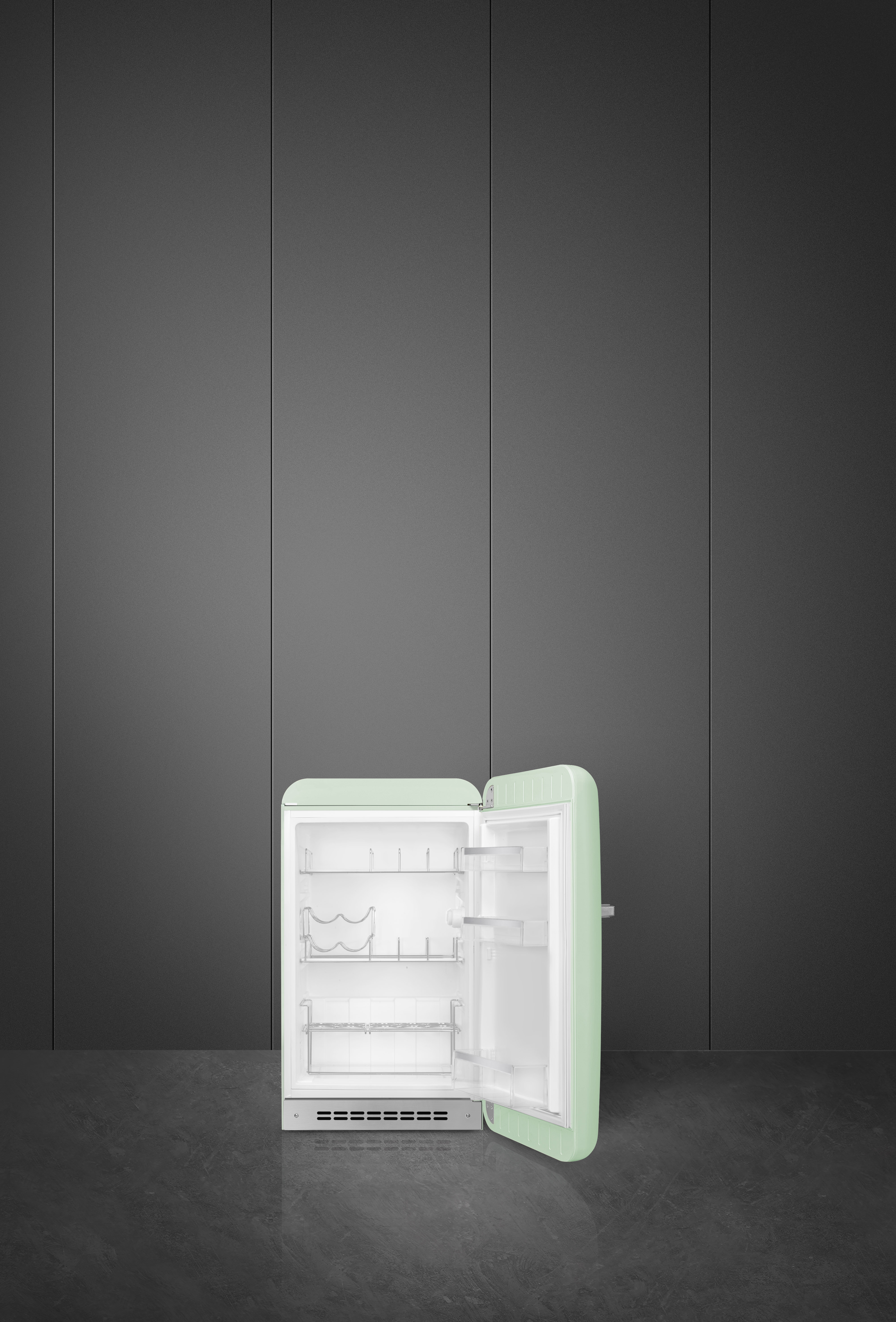 50's Style, Stand-Kühlschrank, Happy Homebar, 1-türig, 54 cm, Rechtsanschlag, Pastellgrün