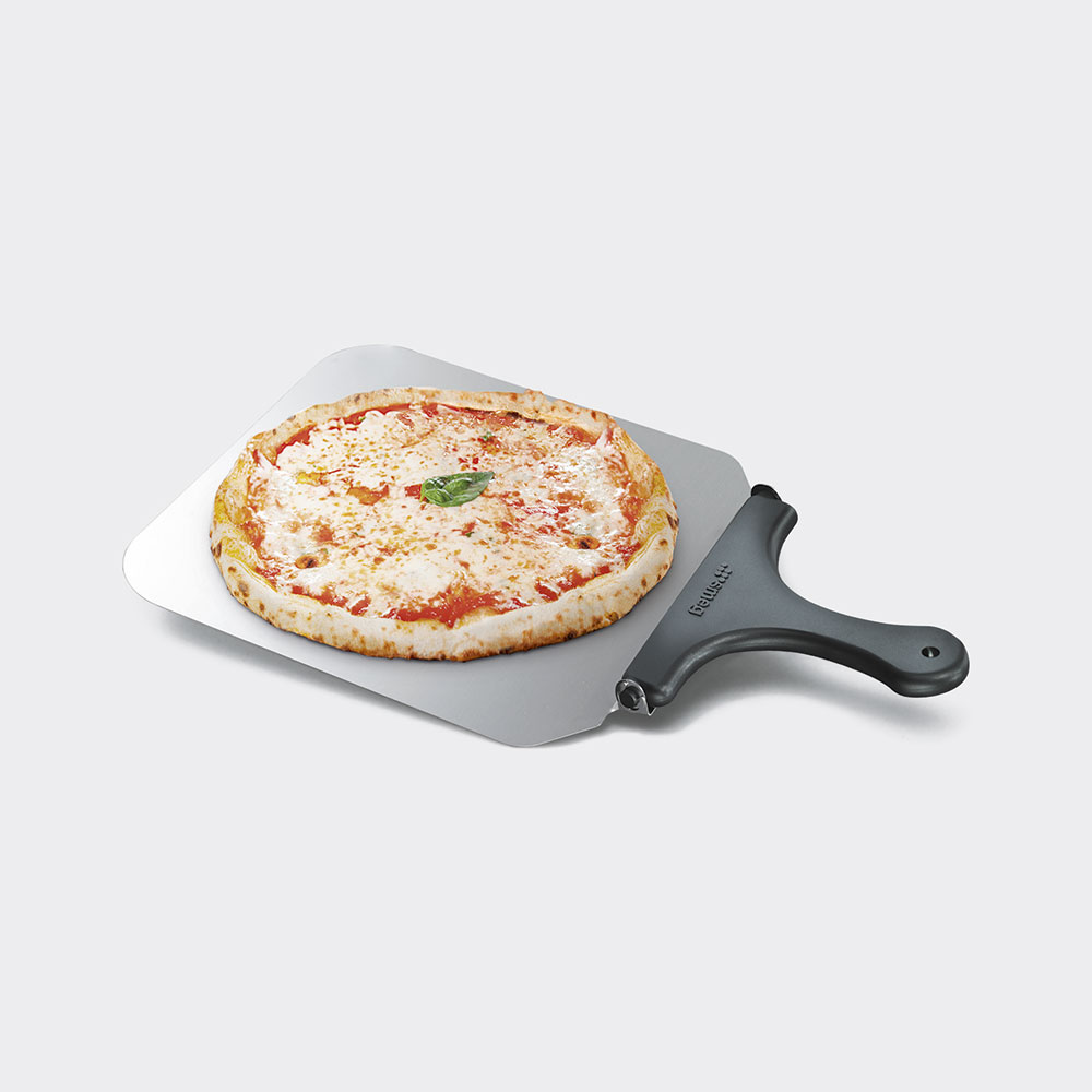 Pizzaschieber aus Edelstahl, Klappgriff