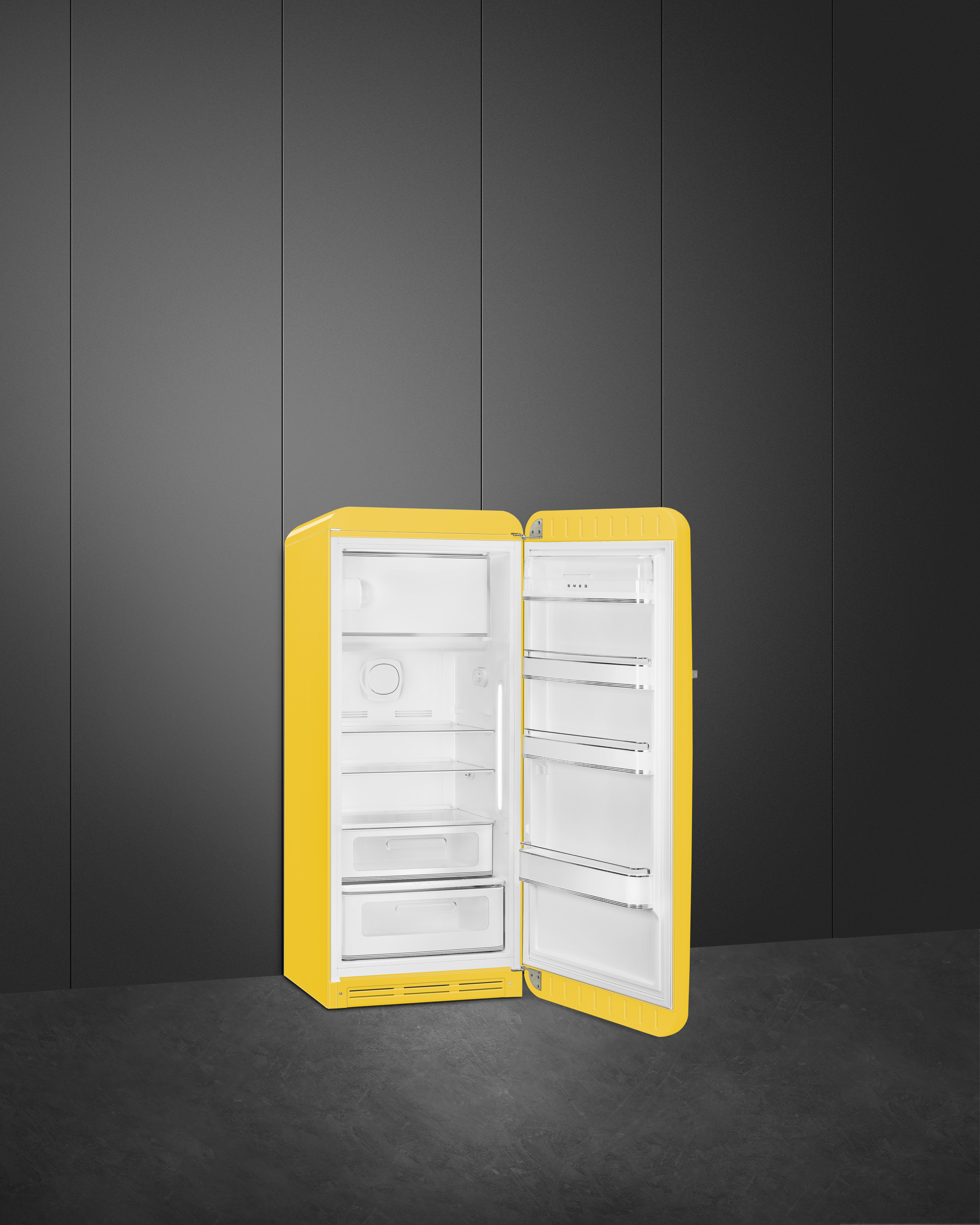 50's Style, Stand-Kühlschrank, 1-türig, 60 cm, Gelb, Rechtsanschlag