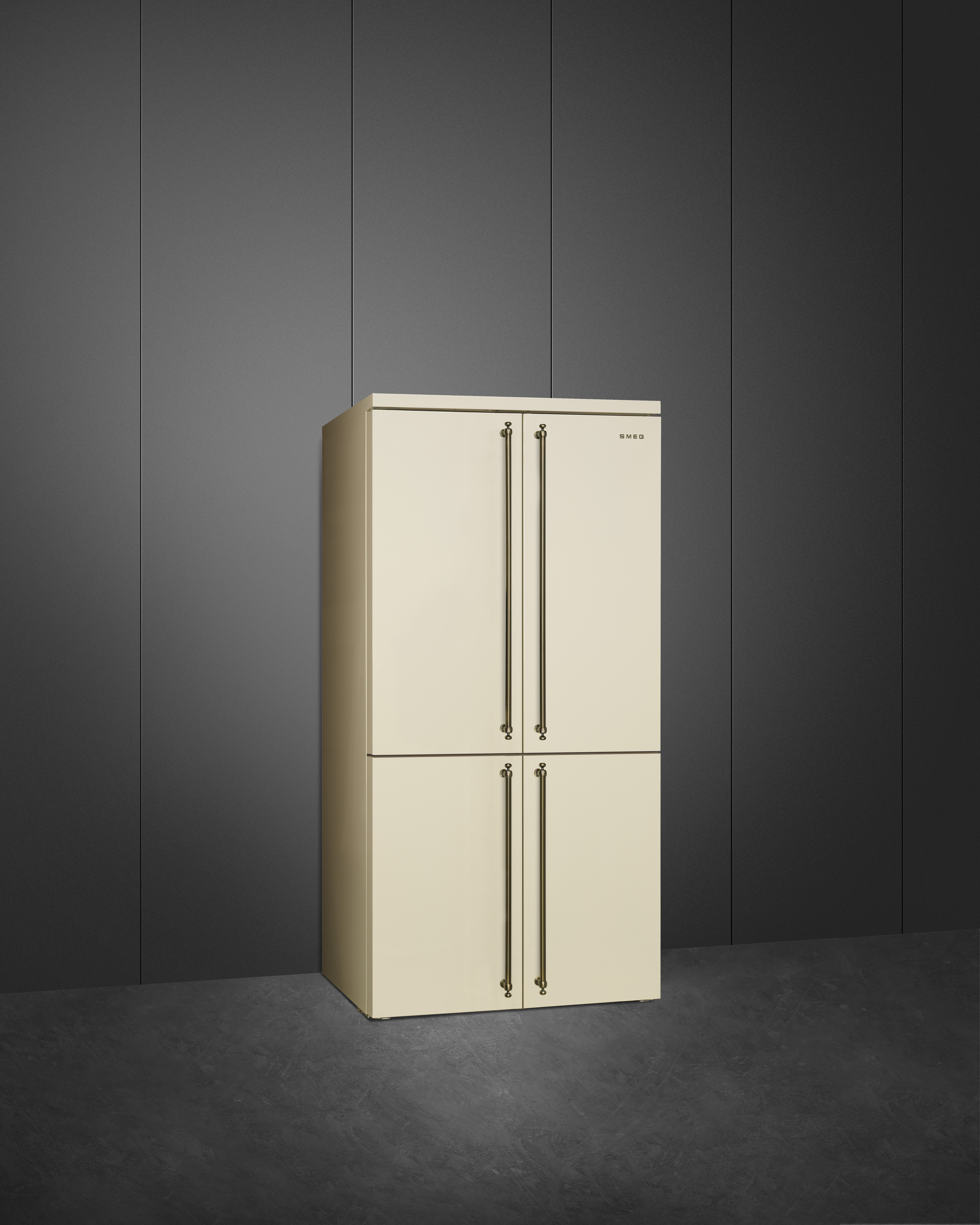 French-Door Stand-Kühl-/Gefrierkombination, 4-türig, 92 cm, Creme
