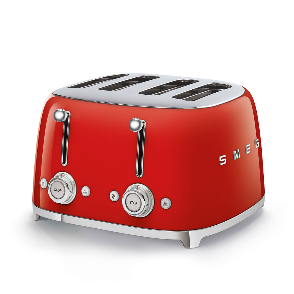50's Retro Style, Toaster, 4 Scheiben, Rot