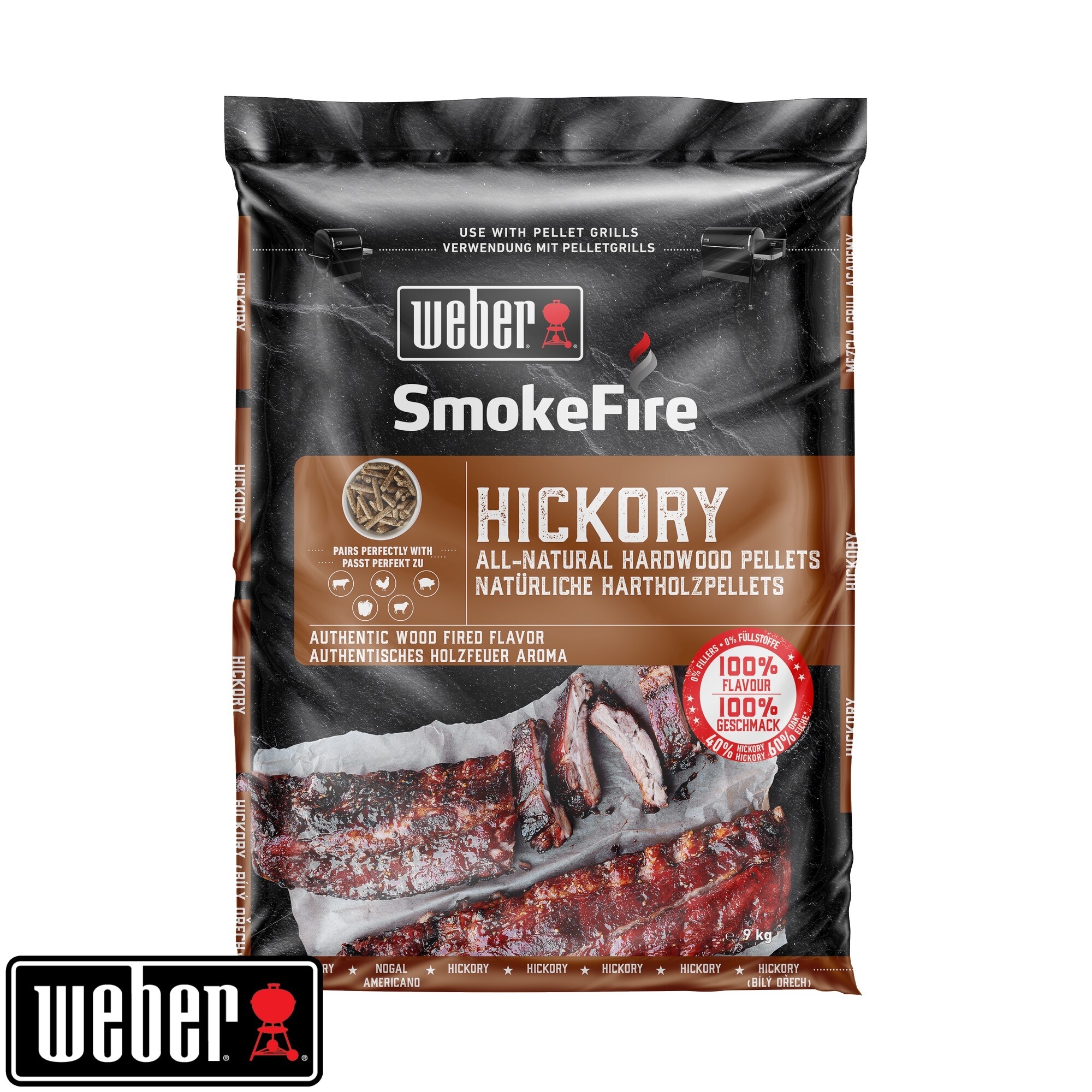 Weber SmokeFire 100% natürliche Holzpellets Hickory