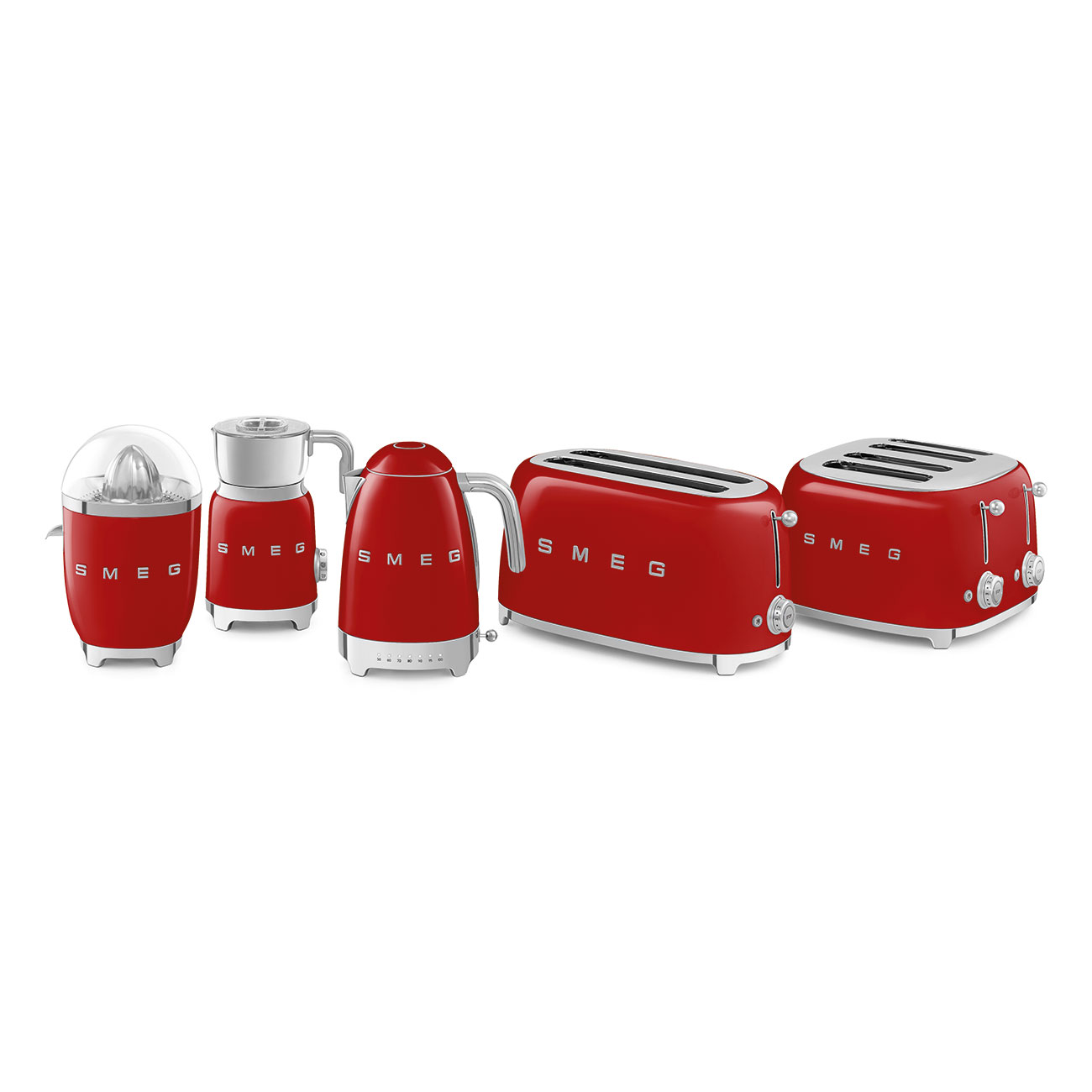 50's Retro Style, Toaster, 4 Scheiben, Rot