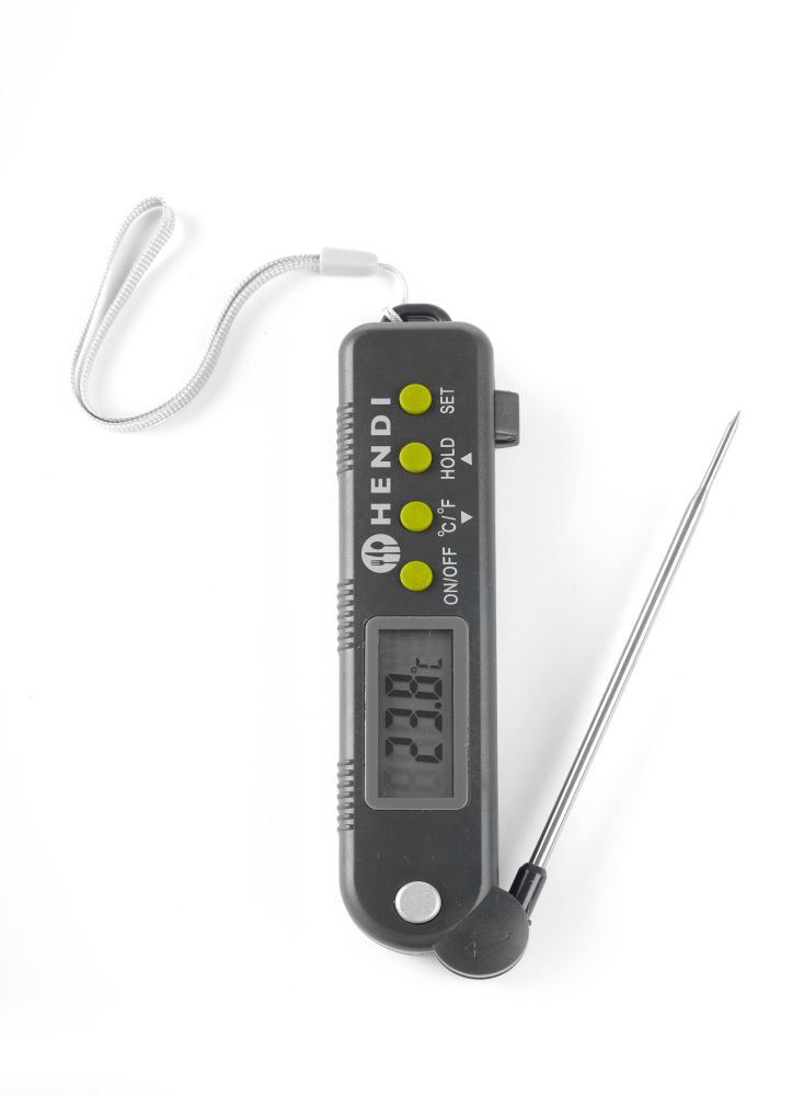 Digital-Thermometer mit einklappbarer 120 mm Sonde aus Edelstahl