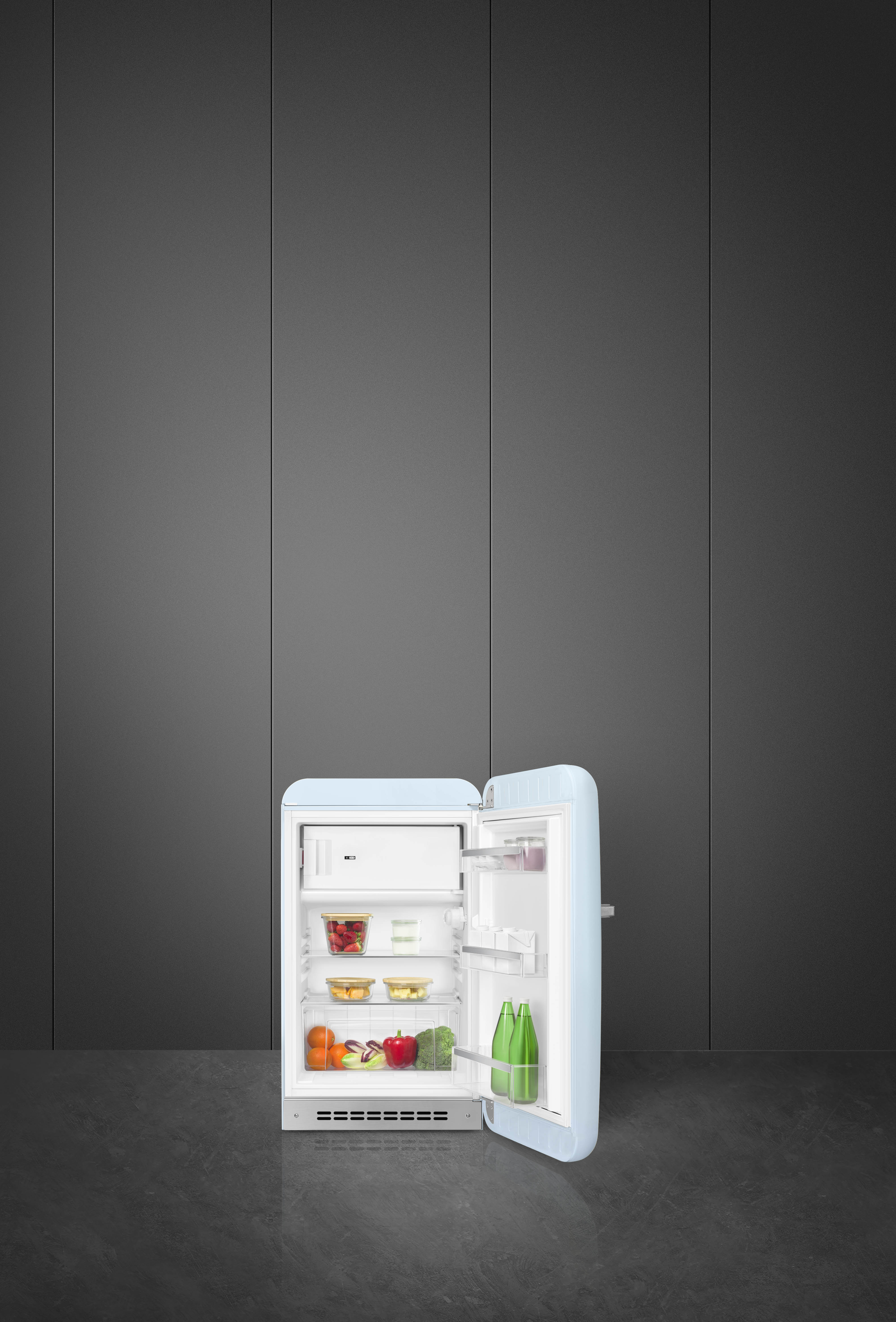 50's Style, Stand-Kühlschrank, 1-türig, 54 cm, Rechtsanschlag, Pastellblau