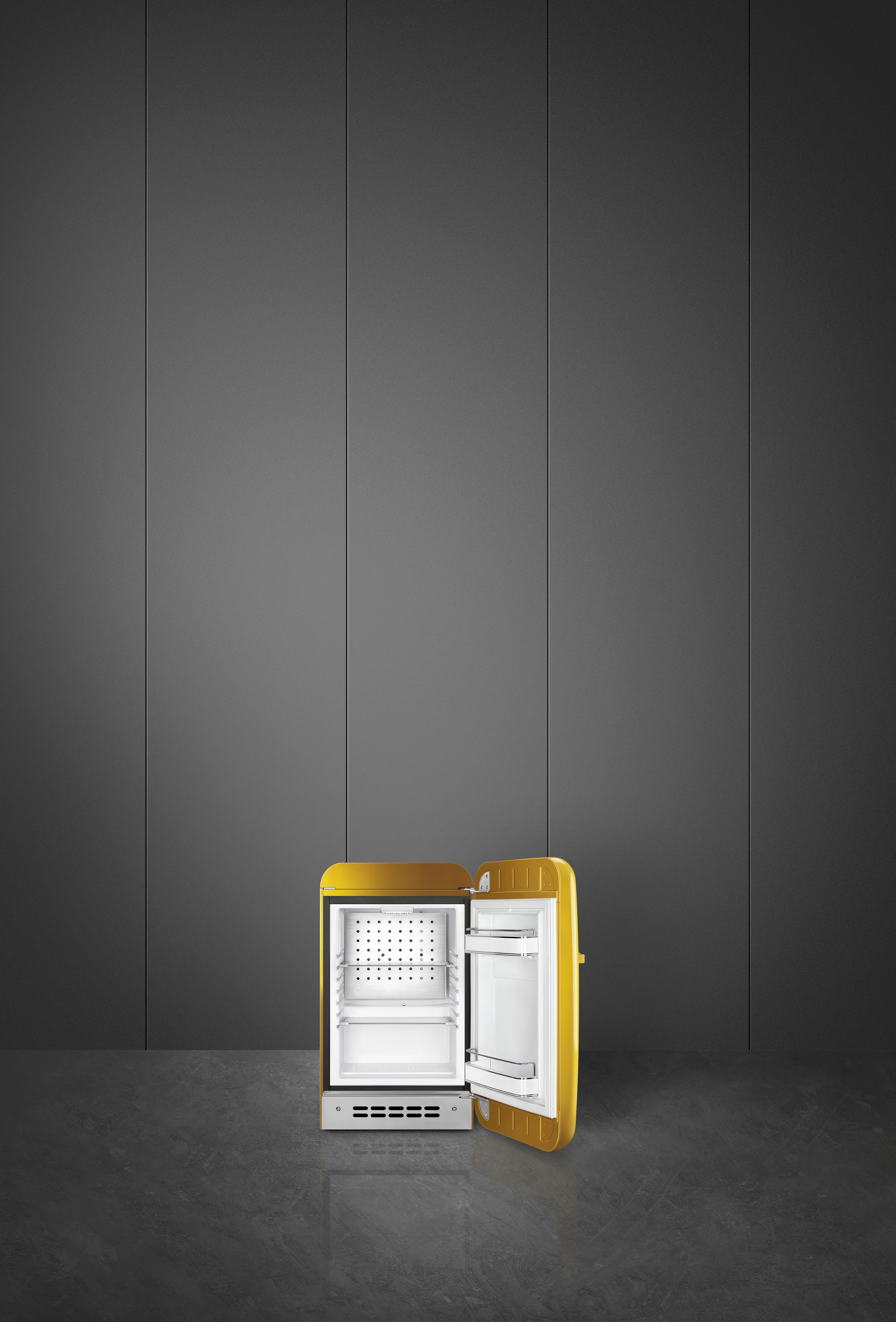 50's Style, Minibar, 1-türig, 40 cm, Rechtsanschlag, Gold-Swarovski Elements