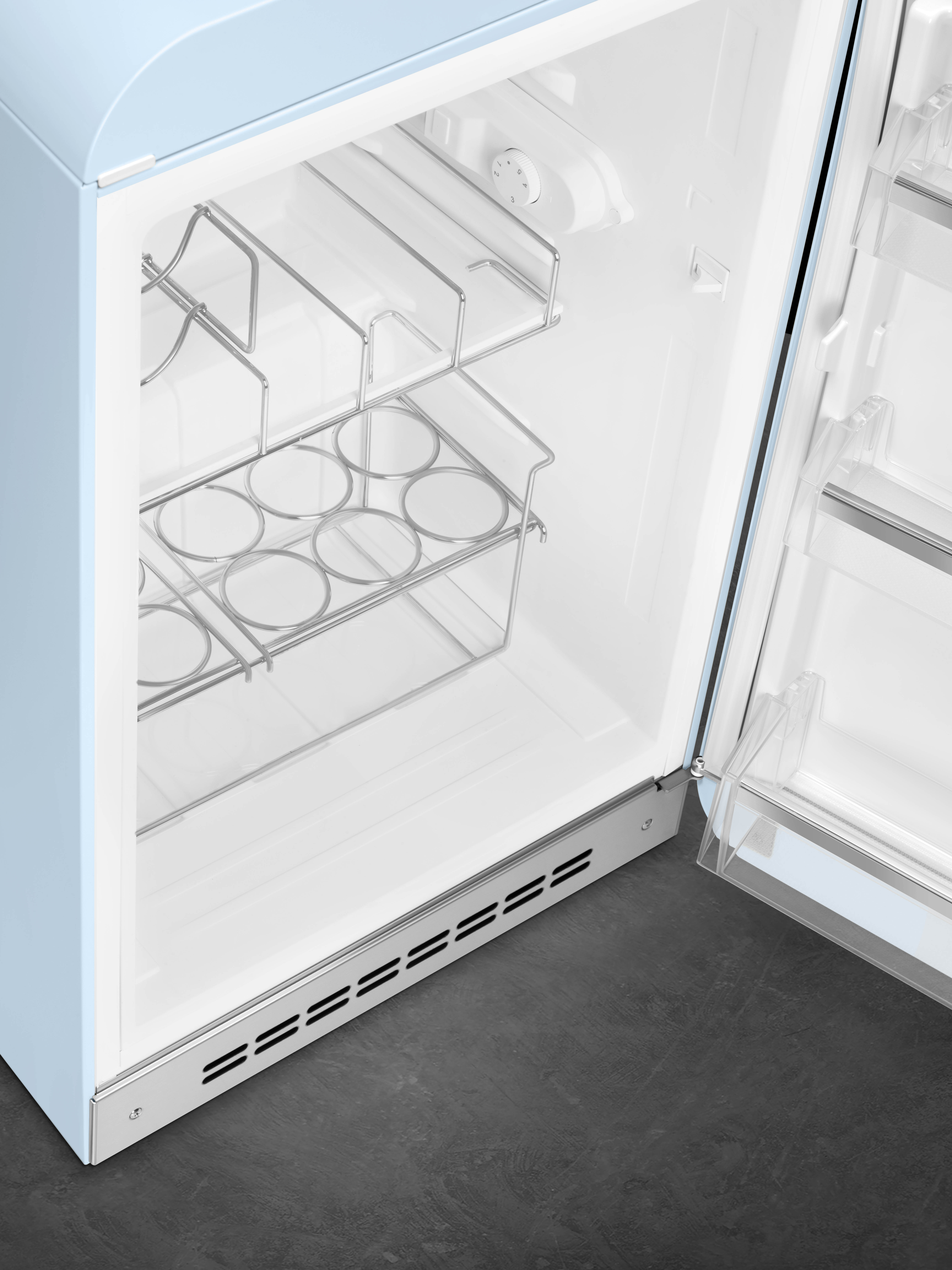 50's Style, Stand-Kühlschrank, Happy Homebar, 1-türig, 54 cm, Rechtsanschlag, Pastellblau