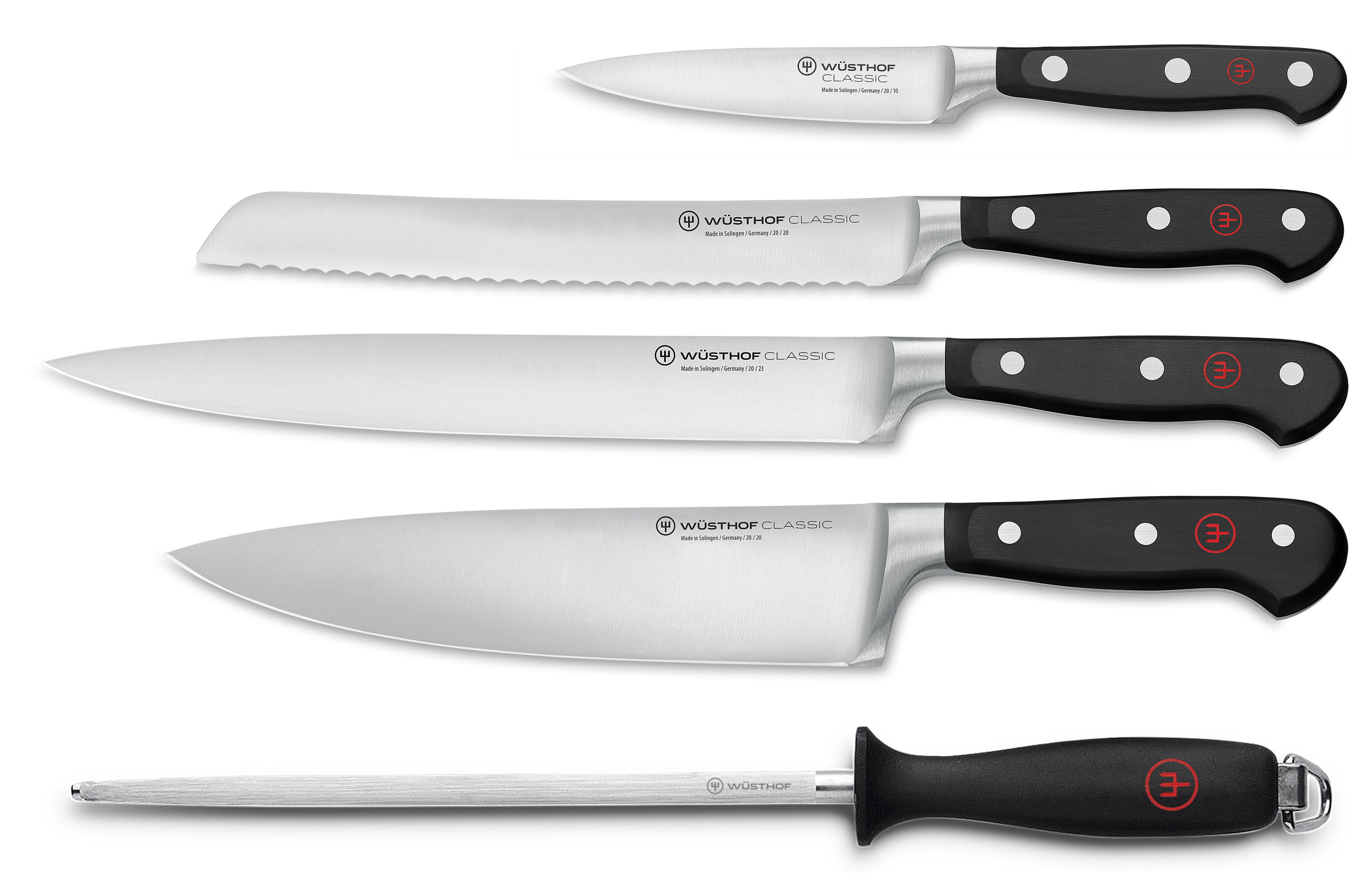 Messer Set mit 5 Artikeln / Knife set with 5 pieces