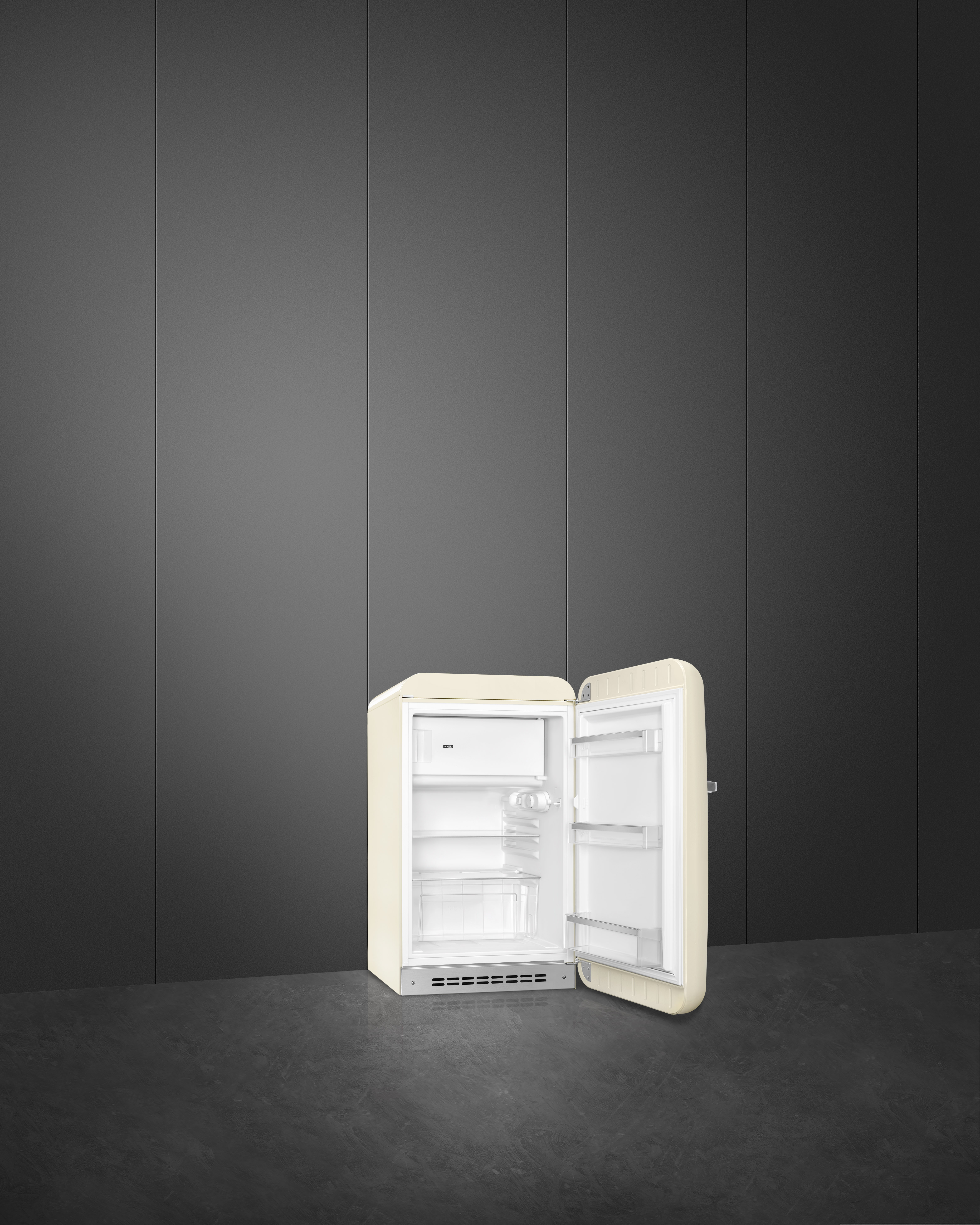 50's Style, Stand-Kühlschrank, 1-türig, 54 cm, Rechtsanschlag, Creme